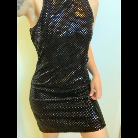 Small, Ralph Lauren, black velvet sequin dress - Picture 11 of 11
